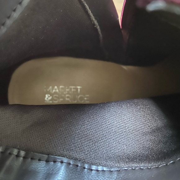 Market and Spruce Maroon Heeled Booties - Picture 8 of 9